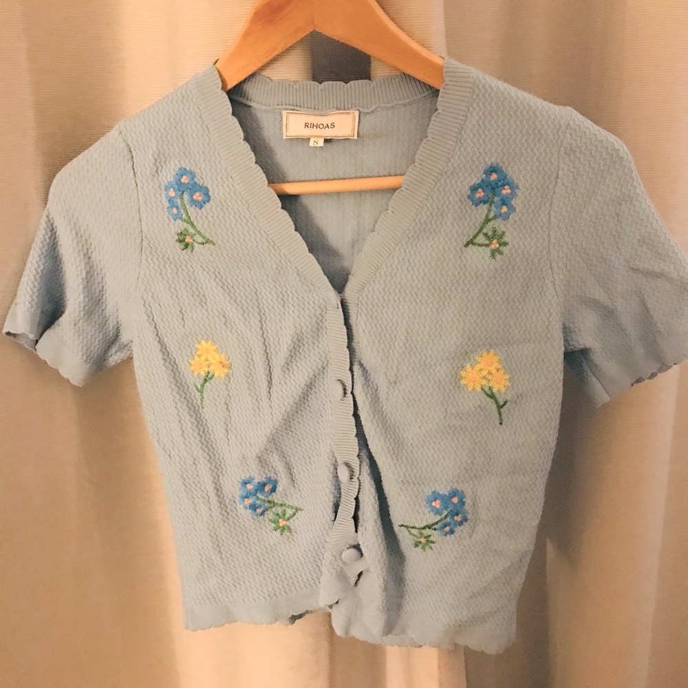 Rihoas button up top